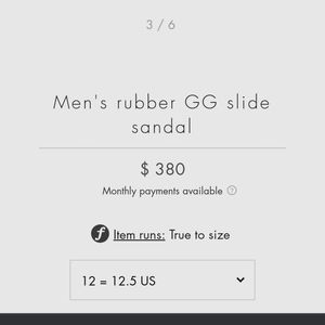 Gucci slide sandals for men